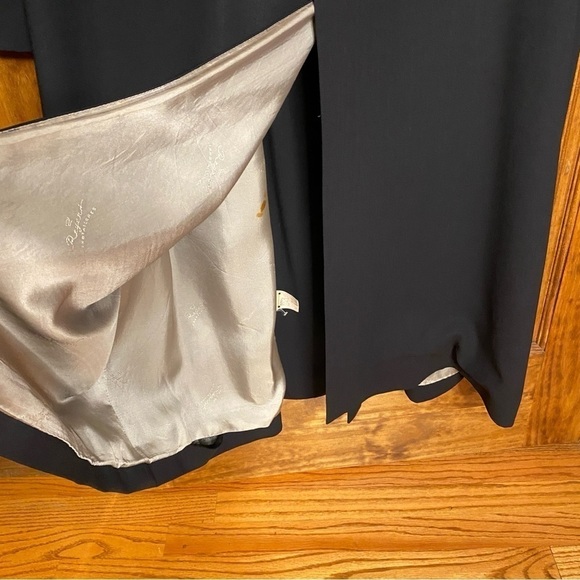 Barneys New York VTG Black Regency Hand Tailored Wool Long Trench Coat Unisex - Picture 14 of 17